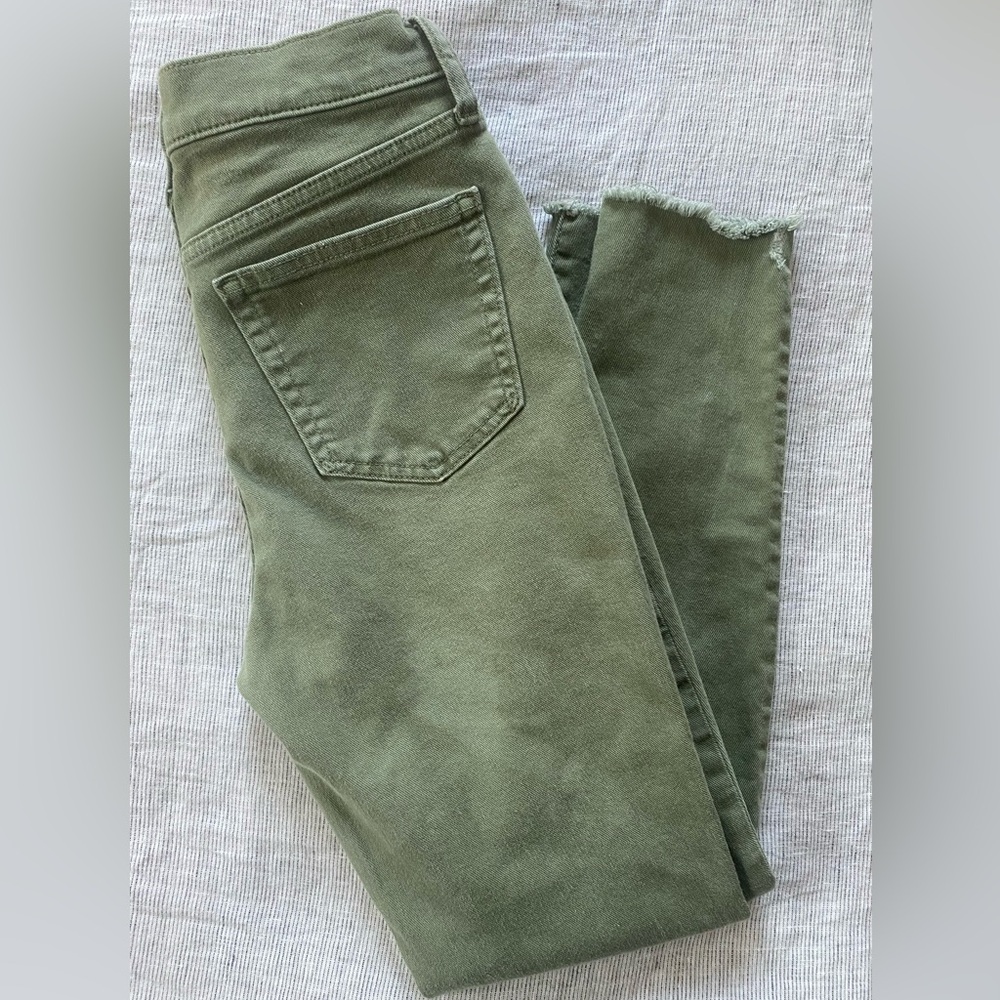 GAP Green Ankle Cropped Jeans with Stretch